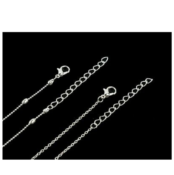 SILVER HEART CHOKER CHUNKY CHAIN - Picture 3 of 5